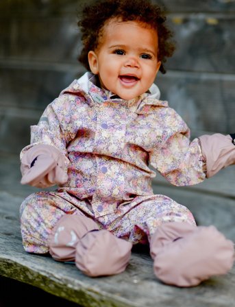 mikk-line Pu Rain Suit Aop Recycled - Pink - 92