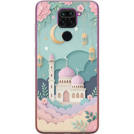 Kompatibelt Mobildeksel til Xiaomi Redmi Note 9 Håndtegnet reiseinspirert mønster med verdenskart, fly, hjerter og vintage eventyrtema