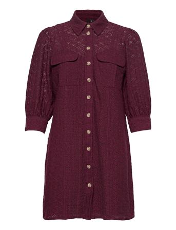 Vmhenny Lace 3/4 Short Shirt Dress Exp Dresses Lace Dresses Lilla Vero Moda