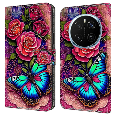 For Honor Magic7 Pro 5G Deksel PU Lær Lommebok Telefondeksel med Støtte