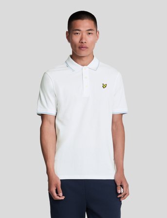 Lyle & Scott Tipped Polo Shirt - White - XXL