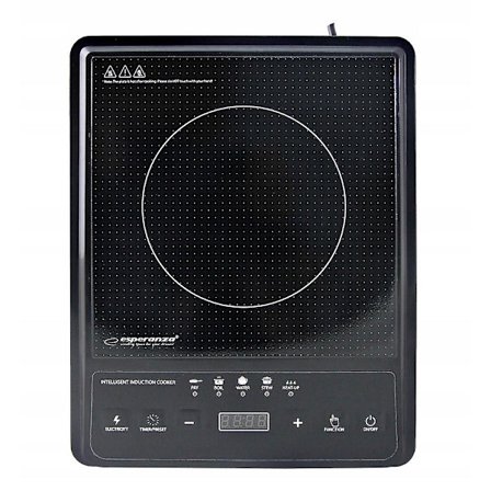 Induktionskogeplade: 5 funktioner, justerbar temperatur, sikkerhed