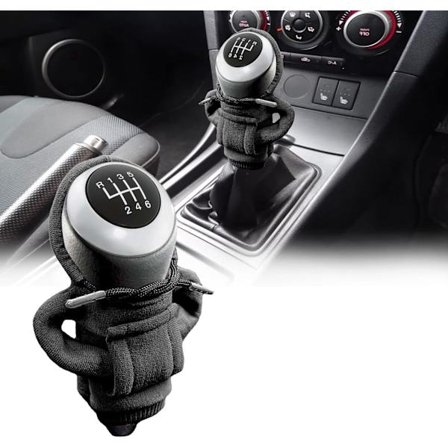 Girskiftehettetrekk, støvtett girspakhette fra skade riper Kompatibel med både manuelle og automatiske bilskiftere (svart)