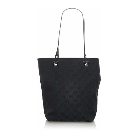 Gucci Vintage, Pre-owned Tote Bag Zwart, Dames, Maat:ONE Size,leather