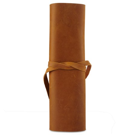 Rotolo di coltelli in pelle marrone per uomini - Regali per buongustai