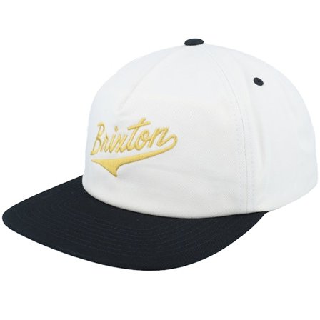 Brixton - Bílá snapback Kšiltovka - The League MP Black/Off White Halfmoon Snapback @ Hatstore