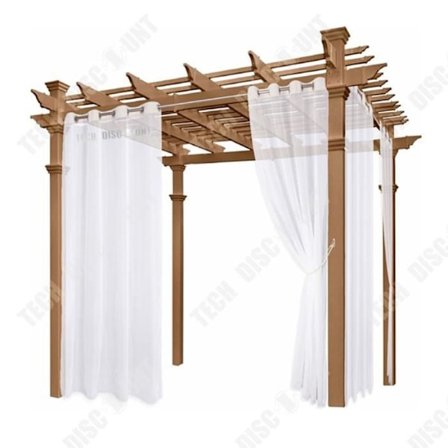 Gardiner - TD - 132x213cm - Vit - Vattentät - Halvgenomskinlig