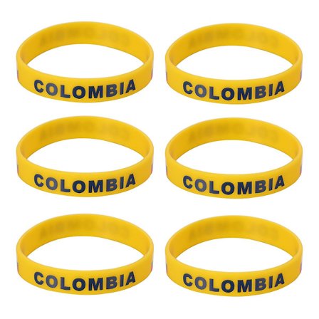 6 stk. Land Silicone Armbånd Mode Sports Armbånd (Colombia)