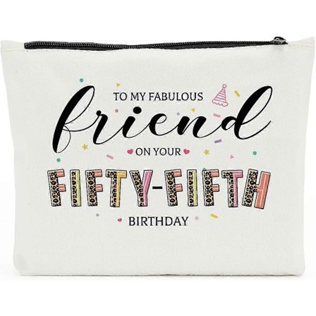 55-årsdagspresent för kvinnor, 55 år gamla presentidéer, Kosmetikväska för vänskapspresenter, 55-årsdagspresenter för mors dag-årsdag, Present för att