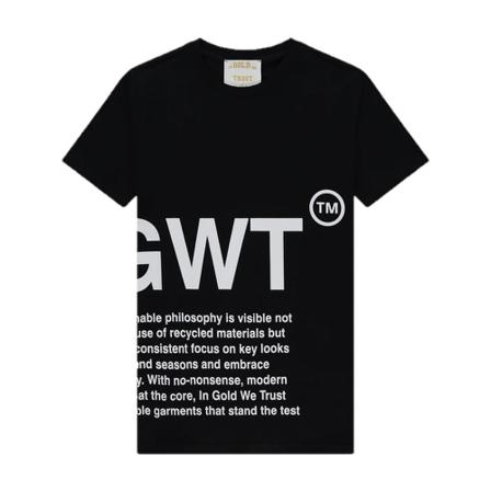 In Gold We Trust, In Gold We Trust The Improvement T-Shirt Jet Black Zwart, Heren, Maat:S