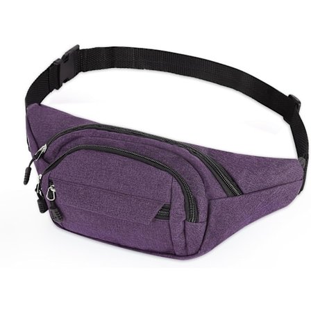 Bum Bag, Matkustajan vyölaukku naisille Bumbagit Vyölaukku juoksuun kävelyyn, Vedenpitävät Bum Bagit Crossbody Säädettävä Kevyt Vyölaukku (Violetti)