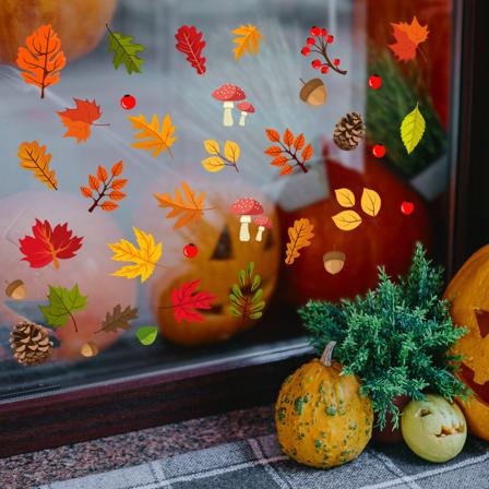 Vindueklistermærker - 1 Fantastisk Dekorativ Elektrostatisk Klistermærke med