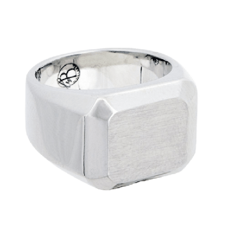 by BILLGREN Cole Signet Ring Steel Accessoarer Herr Silver 21 mm