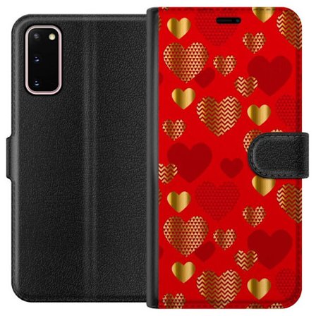 Yhteensopiva Lompakkokotelo Samsung Samsung Galaxy S20 GoldenHearts