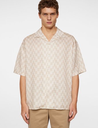 J. Lindeberg Ellis Stack Bridge Print Shirt - Beige - XXL