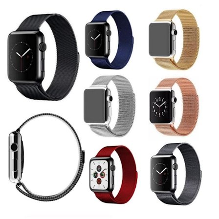SKALO Milanese Loop Apple Watch Series 10 46mm - Vælg farve