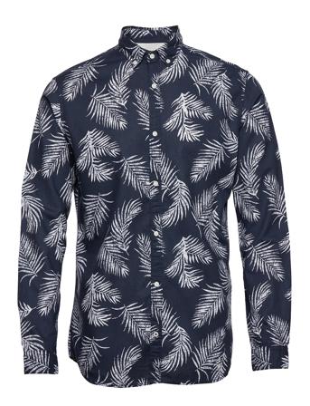 Jprblasummer Leaf Shirt L/S S20 Blue Jack & J S
