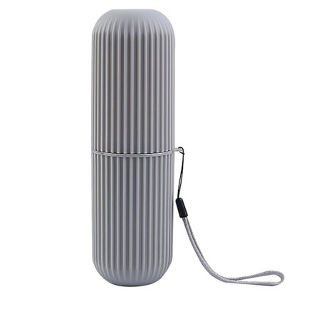 Bærbar Grå Rejse Tandbørste Etui med Dæksel Skridsikker PP Kop