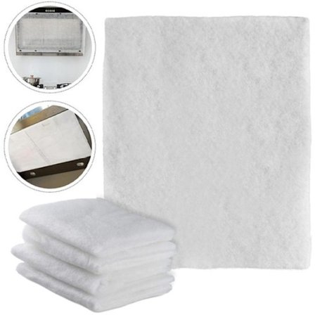 ING Universelt skærbart filter til emhætte - 12 stk. - Fedtfilter - 45x43 cm - Hvid