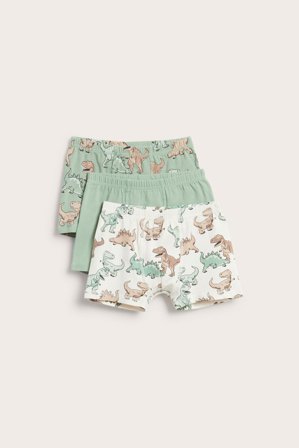 Kappahl | Dinosaurusaiheiset bokserit, 3-pack | Vihreä