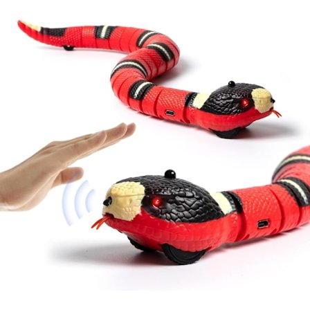 Smart Sensing Snake Cat Toy, Moving Snake Toy för Katt Inomhusleksak