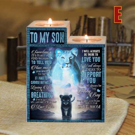 Till min fru/son/dotter Ljushållare Trä Hem skrivbordsinredning med ljus