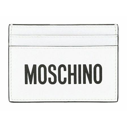 Moschino, Card Holder Biały, Kobieta, Rozmiar: ONE Size