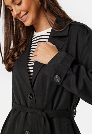 ONLY Onlline X-Long trenchcoat Black Klær