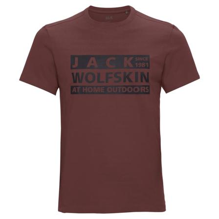 Jack Wolfskin Men's Brand T Men short-sleeved sweaters Red XL