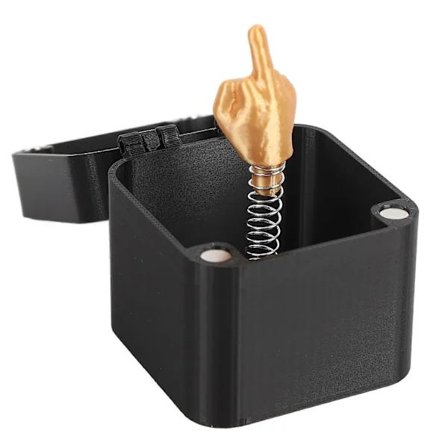 Långfinger i en låda Prankgåva Rolig hand Prank Pop-up Låda Vuxen Skrivbordsdekoration, A