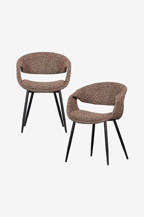 WOOOD - Yossi-ruokapöydän tuoli - 2 kpl:n sarja - Ruskea - Tuolit - - Homeroom