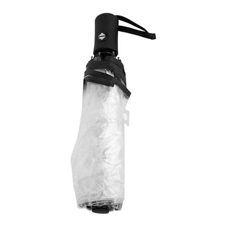 Transparent hopfällbart paraply, 98 x 57 cm, ett dedikerat transparent paraply lämpligt för affärer och vardagsbruk.