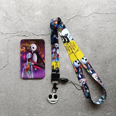 The Nightmare Before Christmas ID-kort Holder Tegneserie Jack Skellington Sally Print Bus Case med Strop