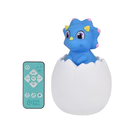 Ny 3D-trykt natlampe 7 farver fjernbetjening klap sensor LED natlampe legetøj(Blå)