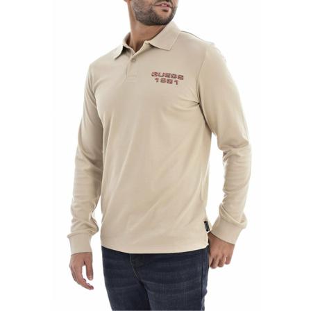 Guess, Polo Shirts Beige, Heren, Maat:S,polyester