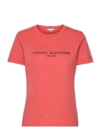 Regular Hilfiger C-Nk Tee Ss T-shirt Top Orange Tommy Hilfiger