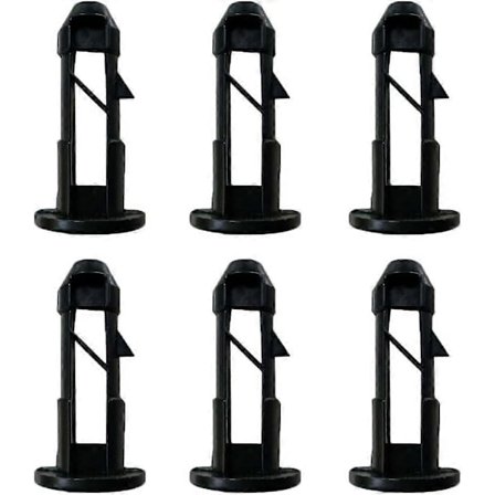 10 stk. plastik lågstift til skraldespand, sort lågstift til skraldespand, udendørs lågstift til skraldespand, reservedele til reparation