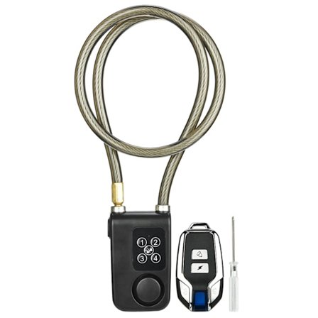 Y787R Trådløs Fjernkontroll Alarm Lås Elektrisk Sykkel Motorsykkel Kode Stålvaier Kjede Lås