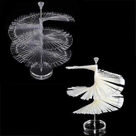 120 Sticks Neglekunst Display Stativ Spiral Falsk Negle Stativ