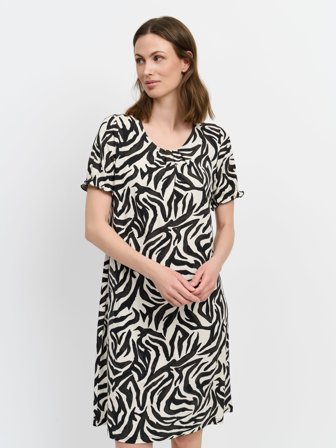 SIGNATURE - Kjole - Sort Mix - Mønstret