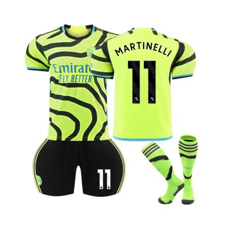 (2023/24 Arsenal Bortetrøye #11 Martinelli sett XS(155-165CM)