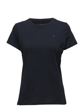 Heritage Crew Neck Tee T-shirt Top Sort Tommy Hilfiger