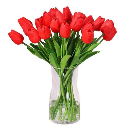 10 stk kunstige blomster falske blomster tulipan latex materiale ekte T