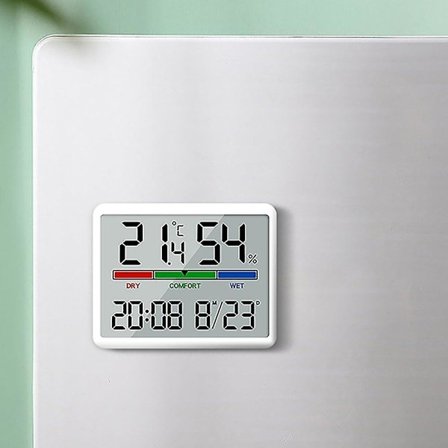 Digital veggklokke, stor LCD elektronisk klokke kan henges multifunksjonell