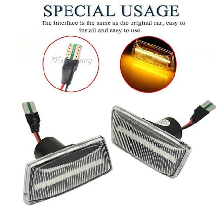 Dynamisk LED Blinklys For Opel Insignia Astra H Zafira B Corsa D Side Marker Lys lampe 2005 2006 2008 2010 2011 2014 (FMY)