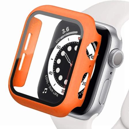 Hårdskal för Apple Watch Watch Case 9 8 7 6 5 4 38 40mm Tillbehör Skärmskydd iWatch Serie 44mm 45mm 41mm 42mm Orange 2 Orange 29 Series 7 8 9 41mm