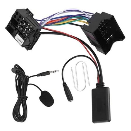 Bil Bluetooth 5.0 Aux-kabel Håndfri Mikrofon Mobiltelefon Gratis Opkaldsadapter til Peugeot Citroen C2 C5 RD4 Praktisk,