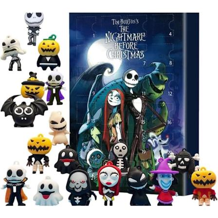 2024 Ny Halloween Jul Dukke Adventskalender 2024 Barn - 24 Dagers Halloween Nedtelling Kalender, Førjuls Dukke Mareritt Adventskalender Gave Type B