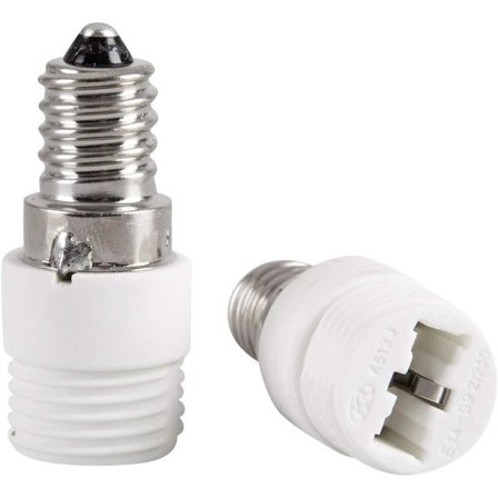 2-pakning E14 til G9 Keramisk Sokkeladapter for LED, Halogen, CFL Lyspærer