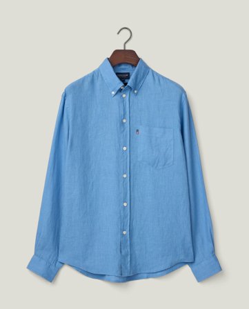 Lexington Casual linen button down collar shirt, light blue